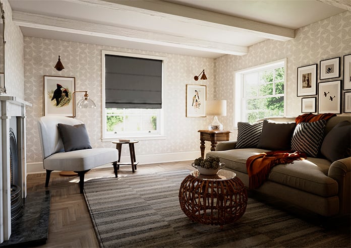 Oslo, Carbon - Roman Blind - Image 7